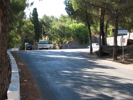 The driveway to the monastery